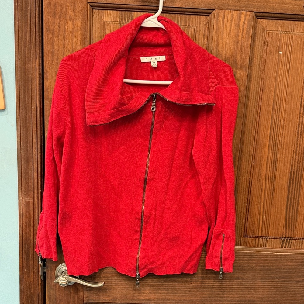 CAbi Vibrant Red Utility Jacket